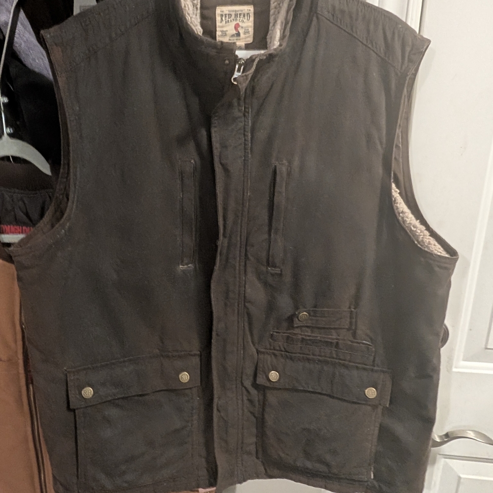 Red Head Utility Vest Sherpa Lined